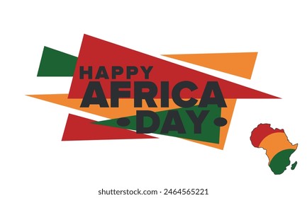 Africa Day. Happy African Freedom Day and Liberation Day. Celebrate annual on the African continent and around the world. African pattern. Poster, card, banner and background. Vector illustration