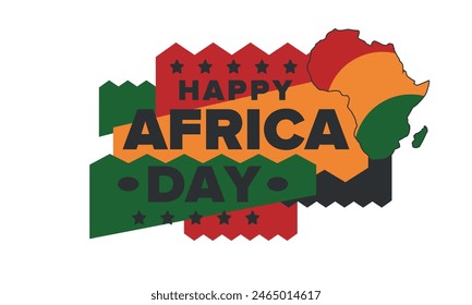 Africa Day. Happy African Freedom Day and Liberation Day. Celebrate annual on the African continent and around the world. African pattern. Poster, card, banner and background. Vector illustration