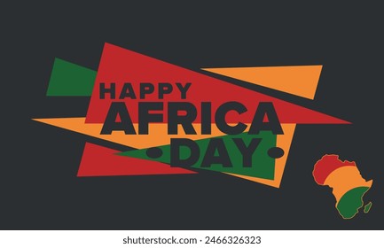 Africa Day. Happy African Freedom Day and Liberation Day. Celebrate annual on the African continent and around the world. African pattern. Poster, card, banner and background. Vector illustration