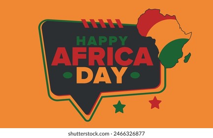 Africa Day. Happy African Freedom Day and Liberation Day. Celebrate annual on the African continent and around the world. African pattern. Poster, card, banner and background. Vector illustration