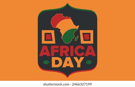 Africa Day. Happy African Freedom Day and Liberation Day. Celebrate annual on the African continent and around the world. African pattern. Poster, card, banner and background. Vector illustration