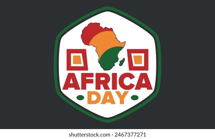 Africa Day. Happy African Freedom Day and Liberation Day. Celebrate annual on the African continent and around the world. African pattern. Poster, card, banner and background. Vector illustration