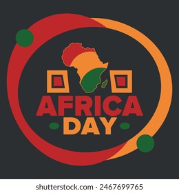 Africa Day. Happy African Freedom Day and Liberation Day. Celebrate annual on the African continent and around the world. African pattern. Poster, card, banner and background. Vector illustration