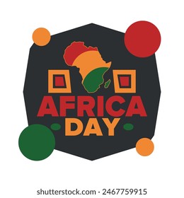 Africa Day. Happy African Freedom Day and Liberation Day. Celebrate annual on the African continent and around the world. African pattern. Poster, card, banner and background. Vector illustration