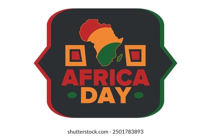 Africa Day. Happy African Freedom Day and Liberation Day. Celebrate annual on the African continent and around the world. African pattern. Poster, card, banner and background. Vector illustration