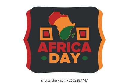 Africa Day. Happy African Freedom Day and Liberation Day. Celebrate annual on the African continent and around the world. African pattern. Poster, card, banner and background. Vector illustration