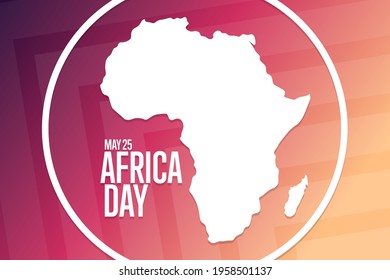 Africa Day. May 25. Holiday concept. Template for background, banner, card, poster with text inscription. Vector EPS10 illustration
