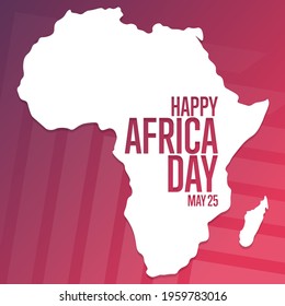 Africa Day. May 25. Holiday concept. Template for background, banner, card, poster with text inscription. Vector EPS10 illustration