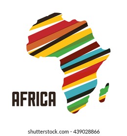 Africa design. map shape icon, vector graphic
