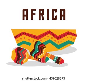 Africa design. maracas instrument icon, vector graphic