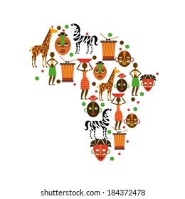 Africa design over white background, vector illustration