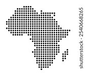 Africa dotted map. Black and white concept. vector illustration.