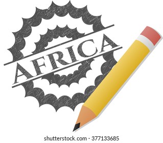 Afrika mit Bleistift-Effekt ziehen