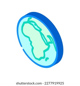 africa earth planet map isometric icon vector. africa earth planet map sign. isolated symbol illustration