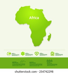 Africa ecology World Map vector illustration
