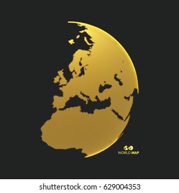 Africa and Europe. Earth globe. Global business marketing concept. Dotted style. Design for education, science, web presentations.