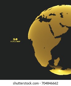 Africa and Europe. Earth globe. Global business marketing concept. Dotted style. Design for education, science, web presentations.