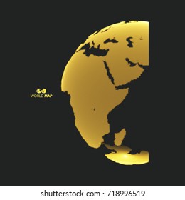 Africa and Europe. Earth globe. Global business marketing concept. Dotted style. Design for education, science, web presentations.