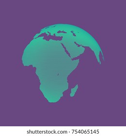 Africa and Europe. Earth globe. Global business marketing concept. Dotted style. Design for education, science, web presentations.