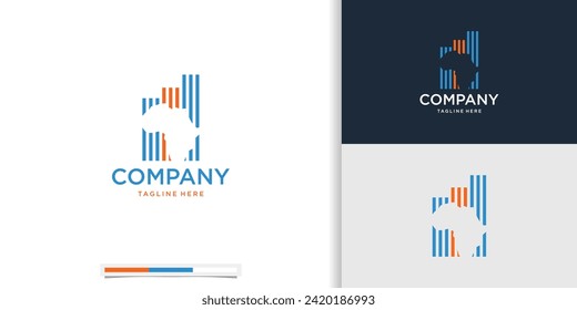 Africa finance logo design vector illustration.