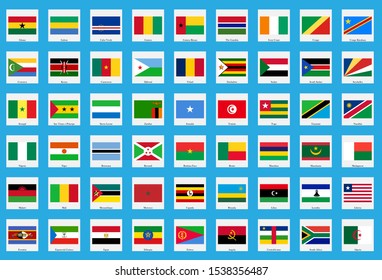 Africa Flag Icon 54 Countries