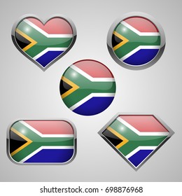 africa flag icons theme. vector illustration