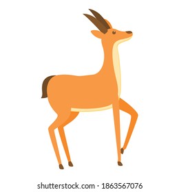 Africa gazelle icon. Cartoon of africa gazelle vector icon for web design isolated on white background