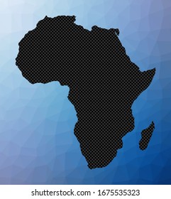 Africa geometric map. Stencil shape of Africa in low poly style. Amazing continent vector illustration.