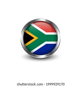 Africa Glossy button flags, vector illustration