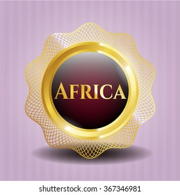 Africa gold badge or emblem
