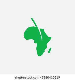 Africa green logo design illustration vector template