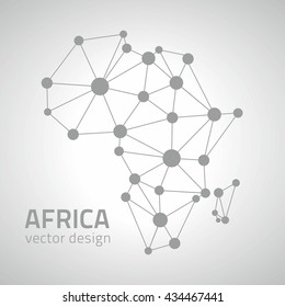 Africa Grey Vector Outline Map