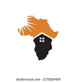 Africa home and building company vector logo design