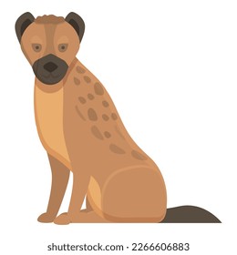 Africa hyena icon cartoon vector. Wild savanna. Predator mammal