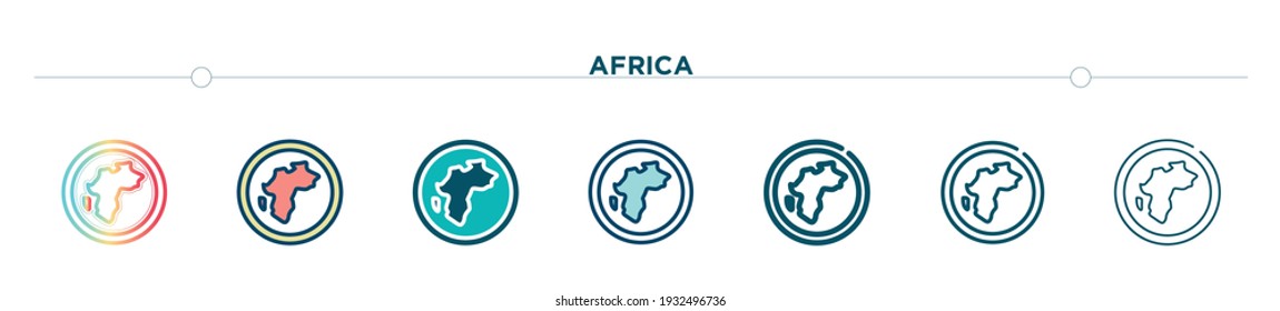 africa icon designed in gradient, filled, two color, thin line and outline style. vector illustration of dish washing vector icons. can be used for mobile, ui, web