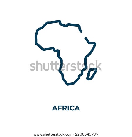 Africa icon. Linear vector illustration from africa collection. Outline africa icon vector. Thin line symbol for use on web and mobile apps, logo, print media.