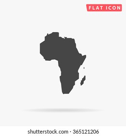 Africa Icon Vector. Simple Flat Symbol. Perfect Black Pictogram Illustration On White Background.