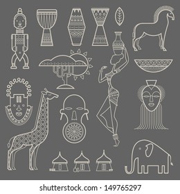 Africa Icons Stock Vector (Royalty Free) 149765288 | Shutterstock