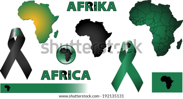 Africa Icons Set Vector Graphic Images Stock Vector (Royalty Free