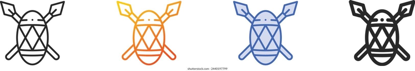 africa icon.Thin Linear, Gradient, Blue Stroke and bold Style Design Isolated On White Background