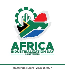 Africa industrialization day, 20th November,  Vector illustration on the theme of Africa industrialization day on November 20th.