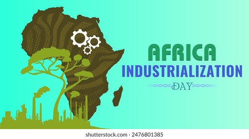 Día de la Industrialización de África. Anuncio de campaña o celebración