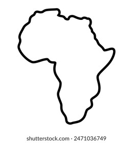 Africa island map outline. Vector image