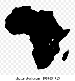 Africa isolated vector map silhouette
