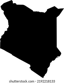 Africa Kenya map vector map.Hand drawn minimalism style.