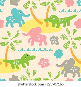 Africa Kids Seamless Pattern Funny Cartoon Stock Vector (Royalty Free ...