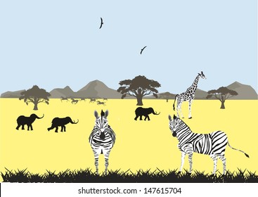 Africa landscape view