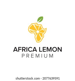 africa lemon logo icon vector template