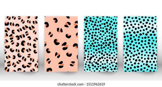 Africa. Leopard print design. Spotted fur texture. Panther skin. Retro fabric pattern. Animal print leopard. Vector illustration.