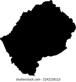 Africa Lesotho map vector map.Hand drawn minimalism style.